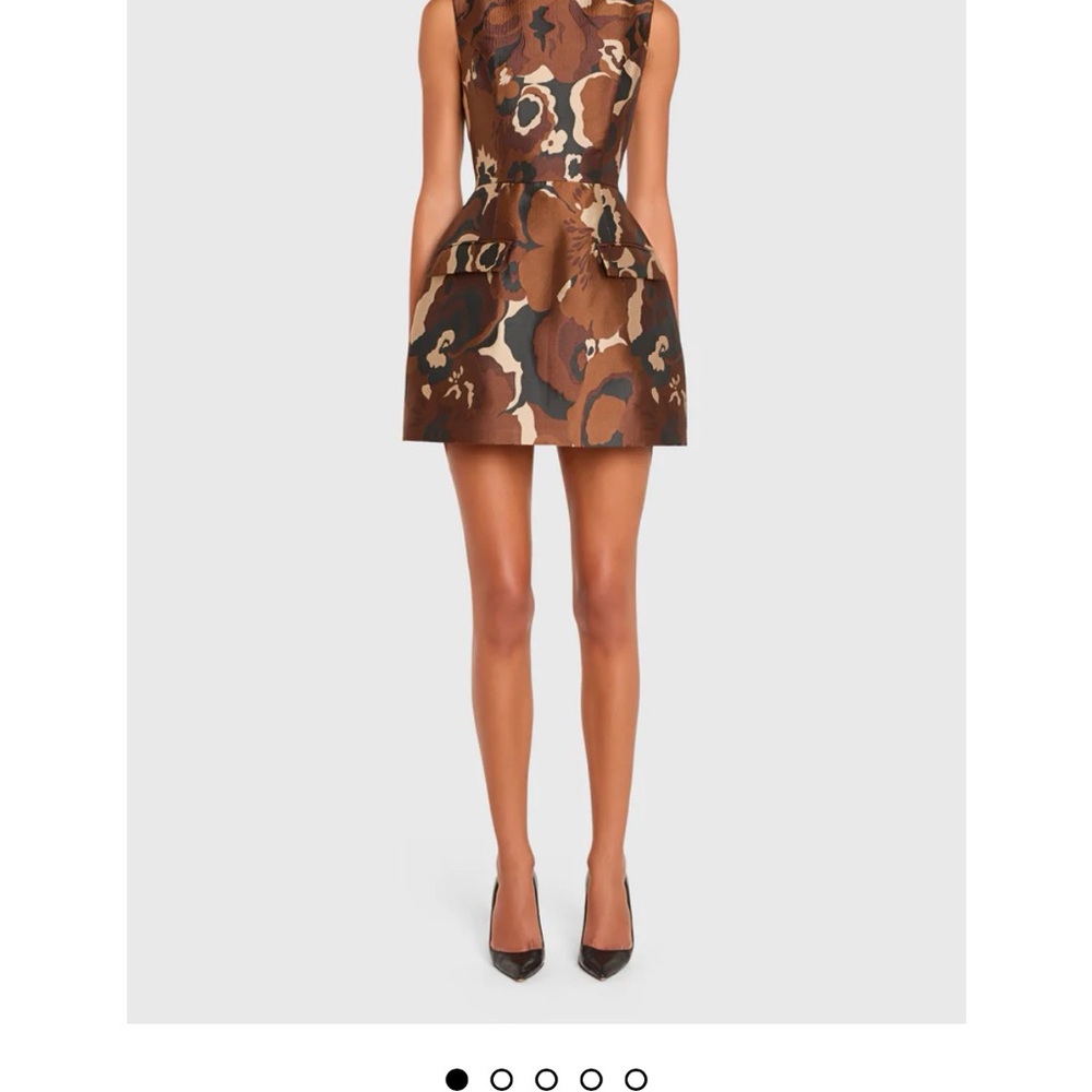 Amanda Uprichard Brown and Black Mini Dress